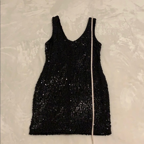 Nordstrom / sequined black mini - Picture 5 of 5